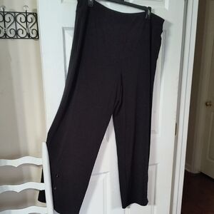 Susan Graver Wide Leg Pull-On Pants in Black